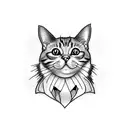 halloween cat tattoo design idea