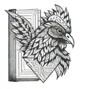 book nerd  chicken tattoo design idea