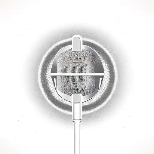 realistic modern microphone tattoo design idea