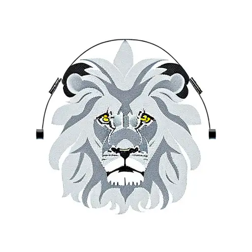lego lion speakers tattoo design idea