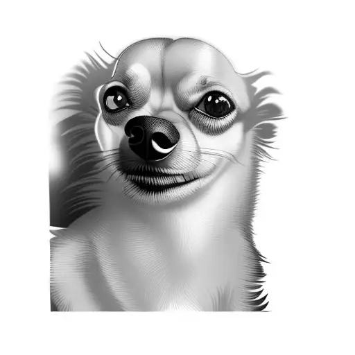 a chihuahua dog tattoo design idea