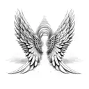 angel wings by name tattoo design idea