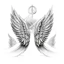 angel wings by name tattoo design idea