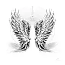 angel wings by name tattoo design idea