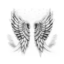 angel wings by name tattoo design idea
