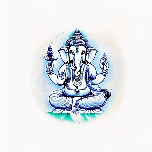 Aum with Ganesha mix  tattoo design idea