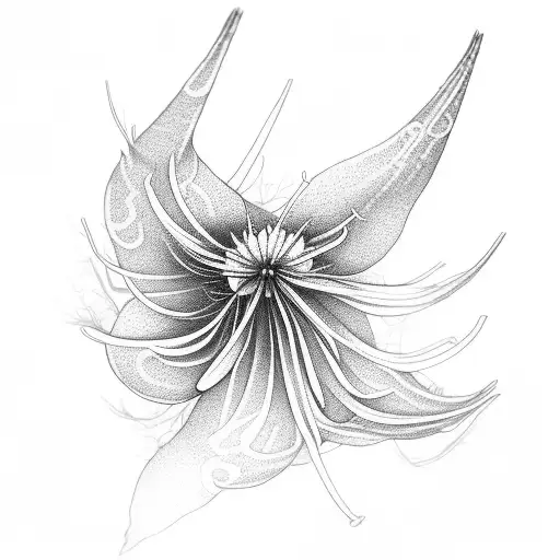 red spider lily underboobs tattoo design idea