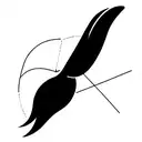 simplified bird wings  tattoo design idea