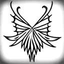 simplified bird wings  tattoo design idea