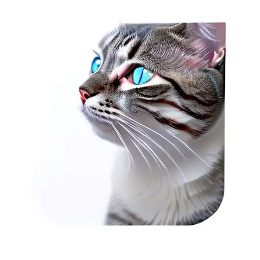 a cat with blue eyes tattoo design idea