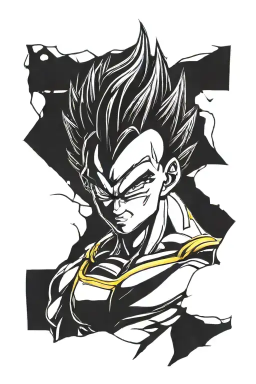 majin Vegeta tattoo design idea