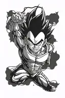 majin Vegeta tattoo design idea