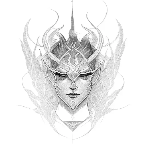 elf tattoo design idea