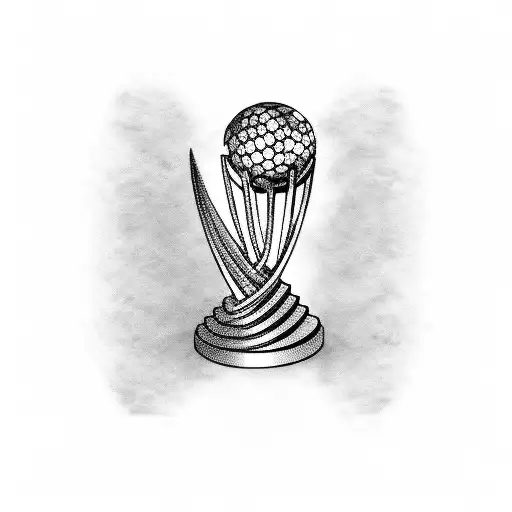 Messi besando la copa del mundo  tattoo design idea