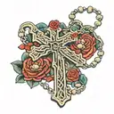 rosary beads tattoo design idea