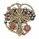 rosary beads tattoo design idea