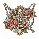 rosary beads tattoo design idea