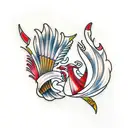 welsh feathers tattoo design idea