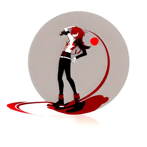 Tattoo skyline red with a moon forearm tattoo design idea