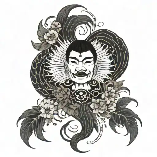 filipino sun tattoo design idea