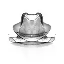 a bean wearing a cowboy hat tattoo design idea