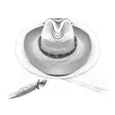 a bean wearing a cowboy hat tattoo design idea