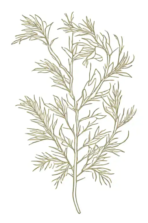 Basque country pine tattoo design idea