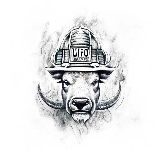 fallen buffalo firefighter  tattoo design idea