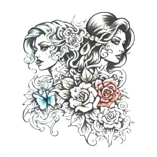 Alex and summer  tattoo design idea