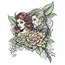 Alex and summer  tattoo design idea