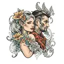 Alex and summer  tattoo design idea