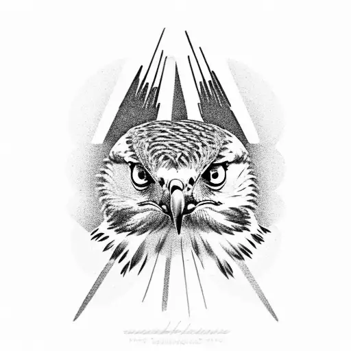 red tailed hawk tattoo design idea