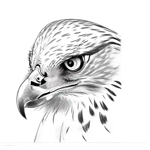 red tailed hawk tattoo design idea