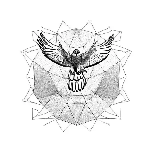 red tailed hawk tattoo design idea