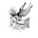 red tailed hawk tattoo design idea