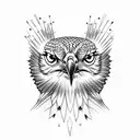 red tailed hawk tattoo design idea