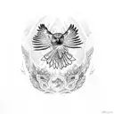 red tailed hawk tattoo design idea