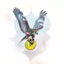 red tailed hawk tattoo design idea