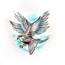 red tailed hawk tattoo design idea