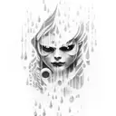 bladerunner style text that says "all those moments will be lost in time, like tears in the rain" tattoo design idea