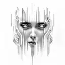 bladerunner style text that says "all those moments will be lost in time, like tears in the rain" tattoo design idea