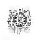 bladerunner style text that says "all those moments will be lost in time, like tears in the rain" tattoo design idea