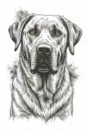 labrador dog tattoo design idea
