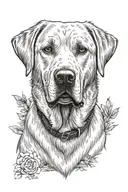 labrador dog tattoo design idea