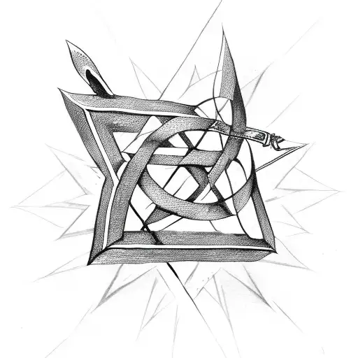 Star of David with swords tattoo design idea