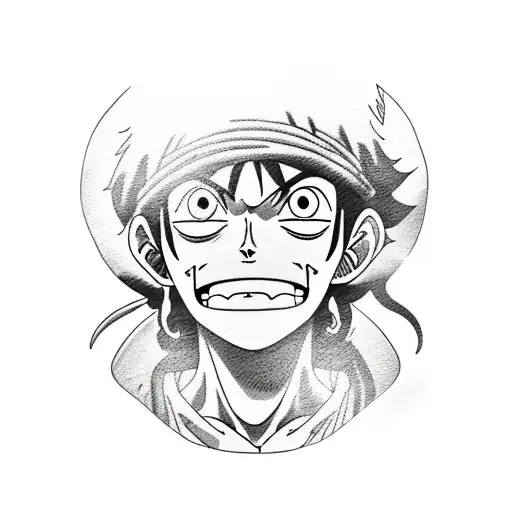monkey d luffy tattoo design idea