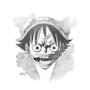 monkey d luffy tattoo design idea
