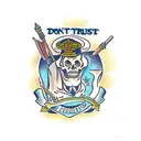 don't trust anyone tattoo design idea