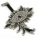 silver choker tattoo design idea