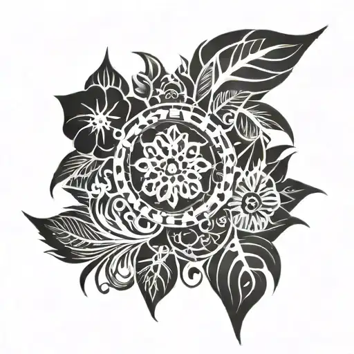  negative space tattoo design idea